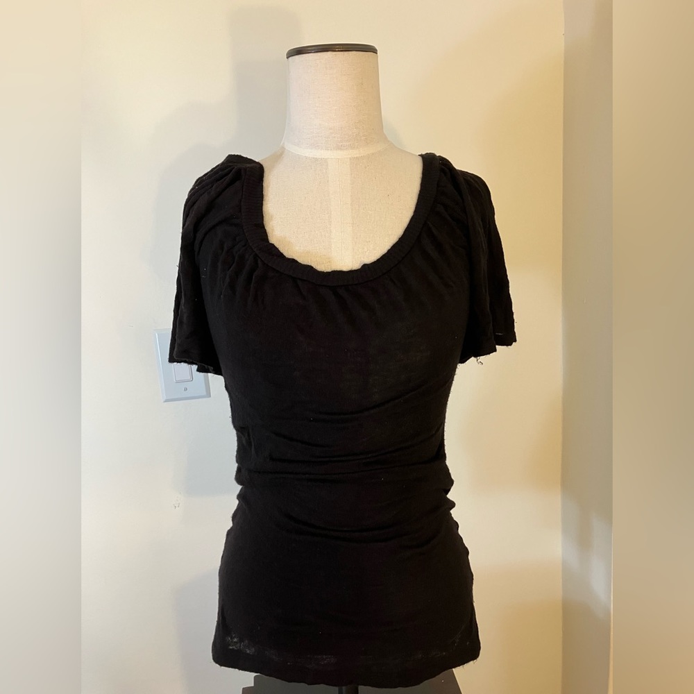 Charlotte Russe size medium black knit with flowy short sleeve top.